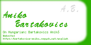 aniko bartakovics business card